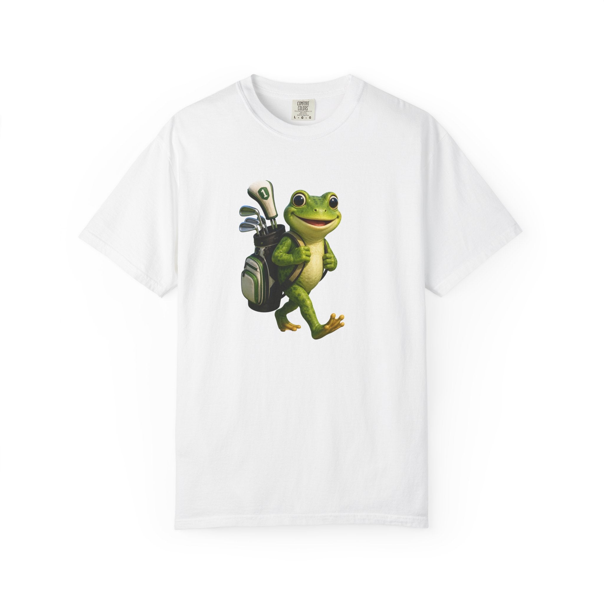 Cute Golf Frog Graphic T-Shirt - Perfect for Easygoing Days at the Course, Humor for Relaxed Mornings