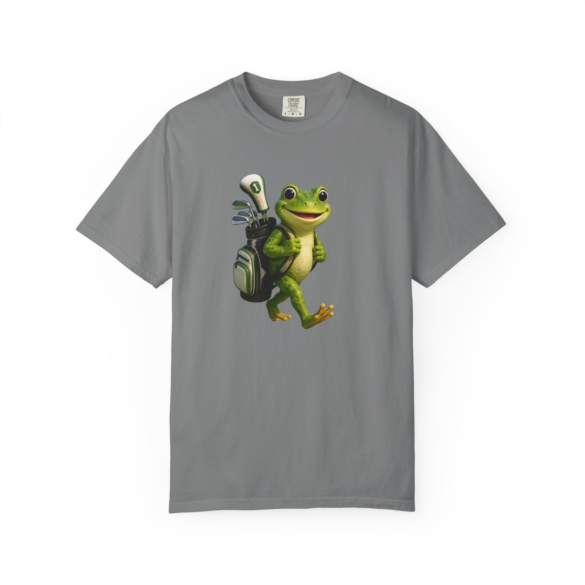 Cute Golf Frog Graphic T-Shirt - Perfect for Easygoing Days at the Course, Humor for Relaxed Mornings