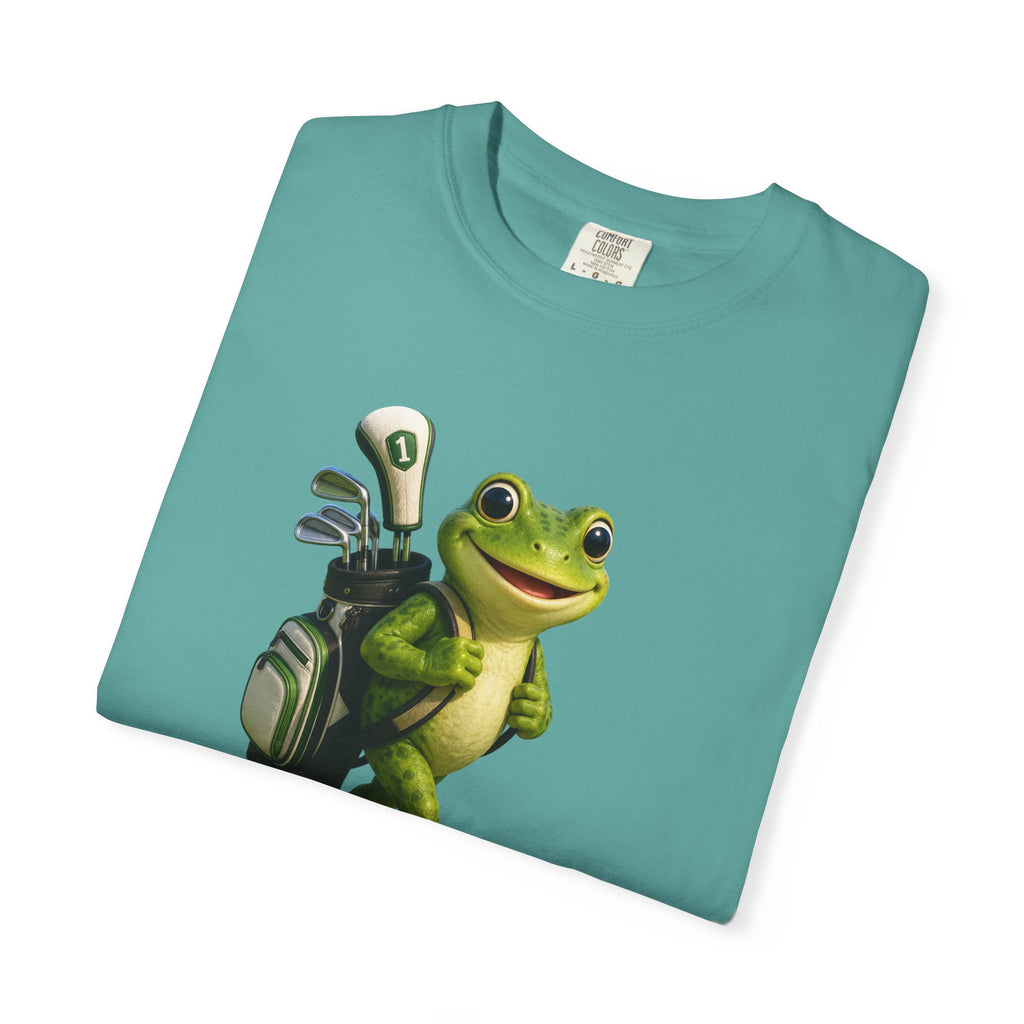 Cute Golf Frog Graphic T-Shirt - Perfect for Easygoing Days at the Course, Humor for Relaxed Mornings