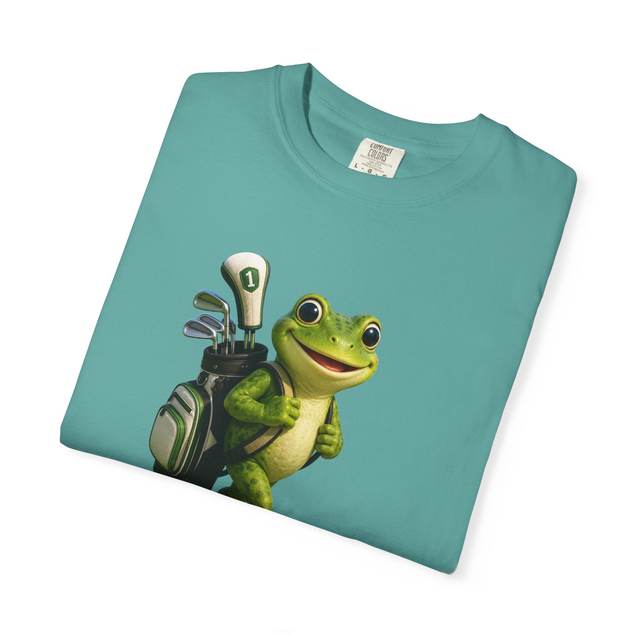 Cute Golf Frog Graphic T-Shirt - Perfect for Easygoing Days at the Course, Humor for Relaxed Mornings
