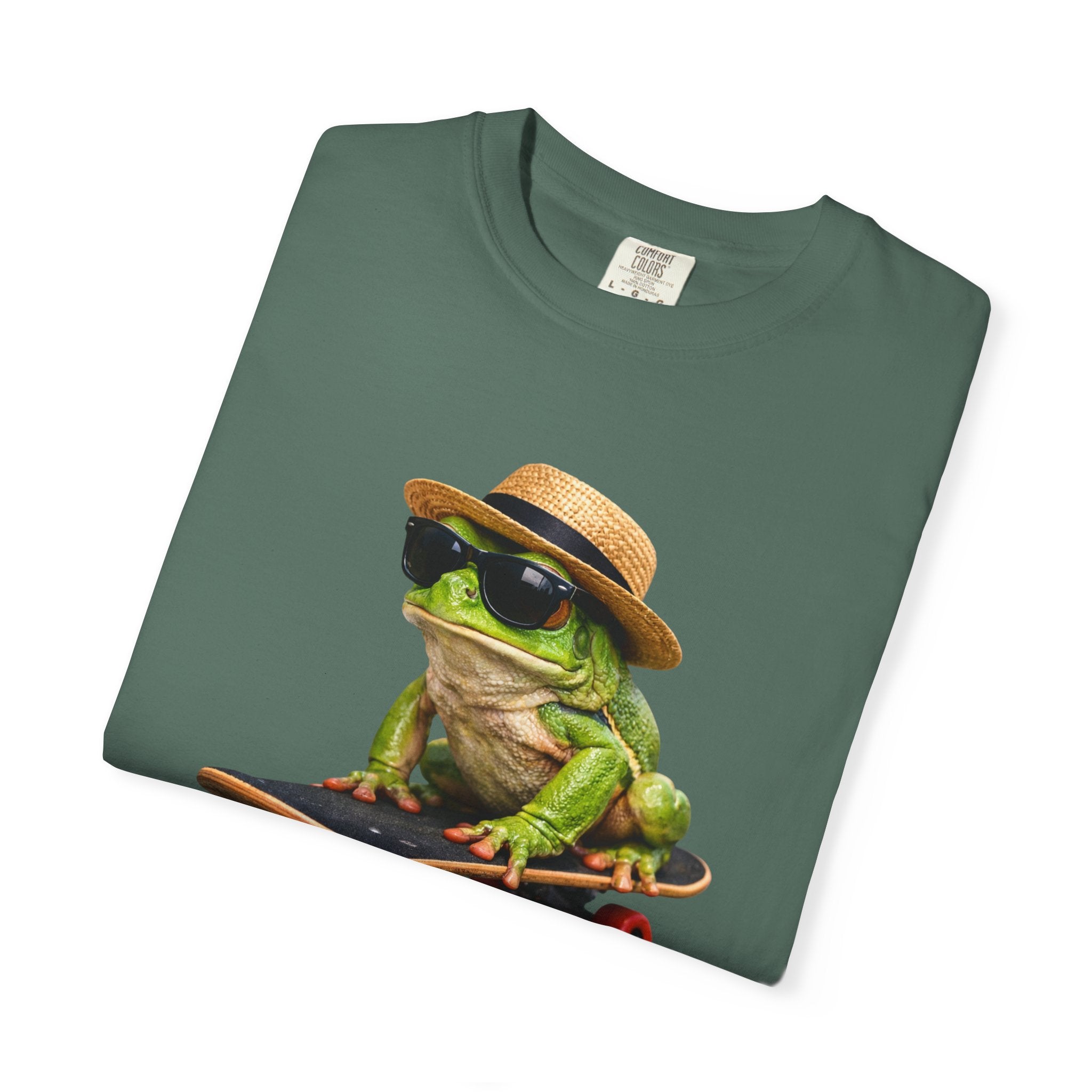Frog on Skateboard T-Shirt — "Off to see my shrink." Vintage Skate Frog Tee for Frog Lovers