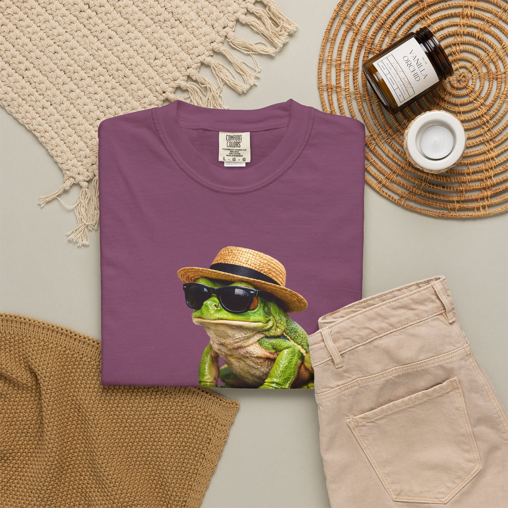 Frog on Skateboard T-Shirt — "Off to see my shrink." Vintage Skate Frog Tee for Frog Lovers
