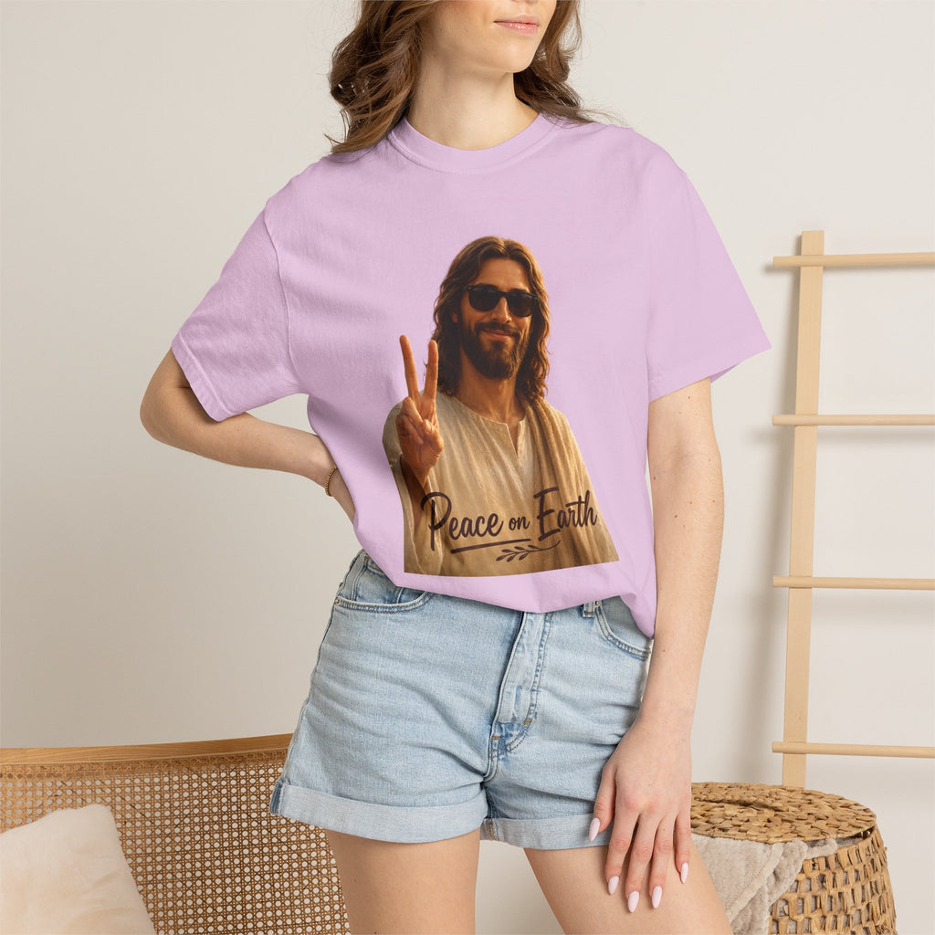 Jesus T-Shirt with Peace Sign - Perfect for Volunteer Events,  Giving Back & Charitable Events