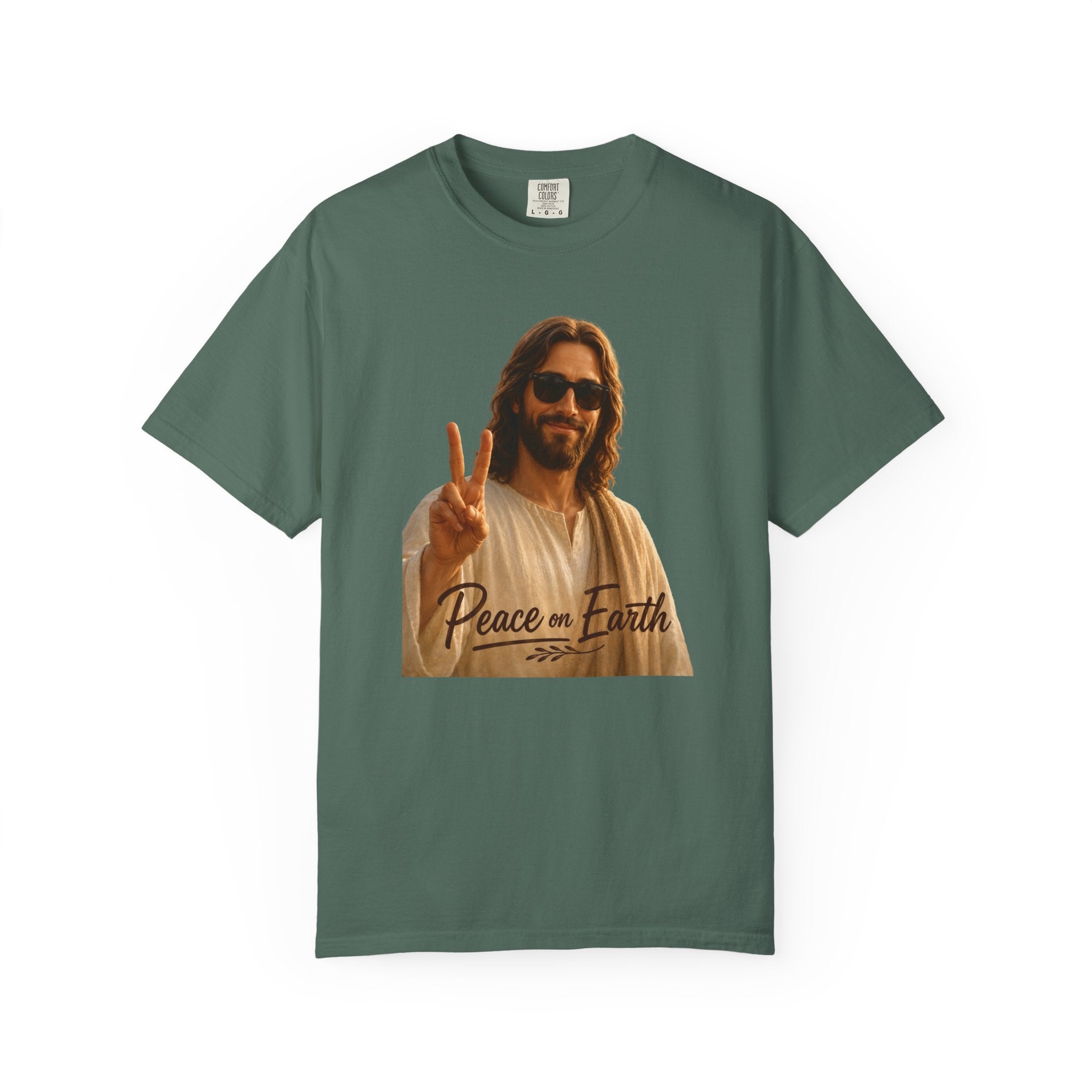 Jesus T-Shirt with Peace Sign - Perfect for Volunteer Events,  Giving Back & Charitable Events
