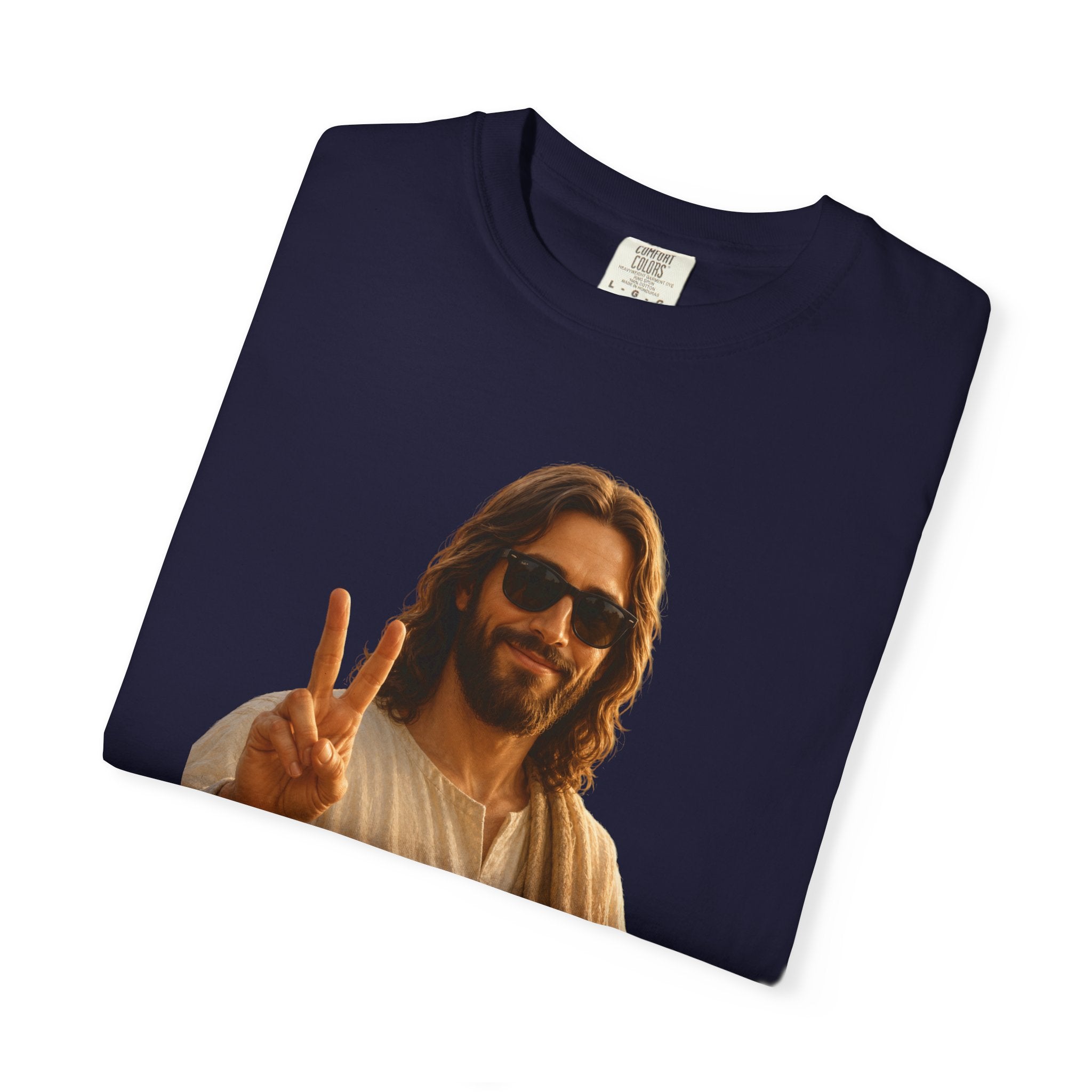 Jesus T-Shirt with Peace Sign - Perfect for Volunteer Events,  Giving Back & Charitable Events