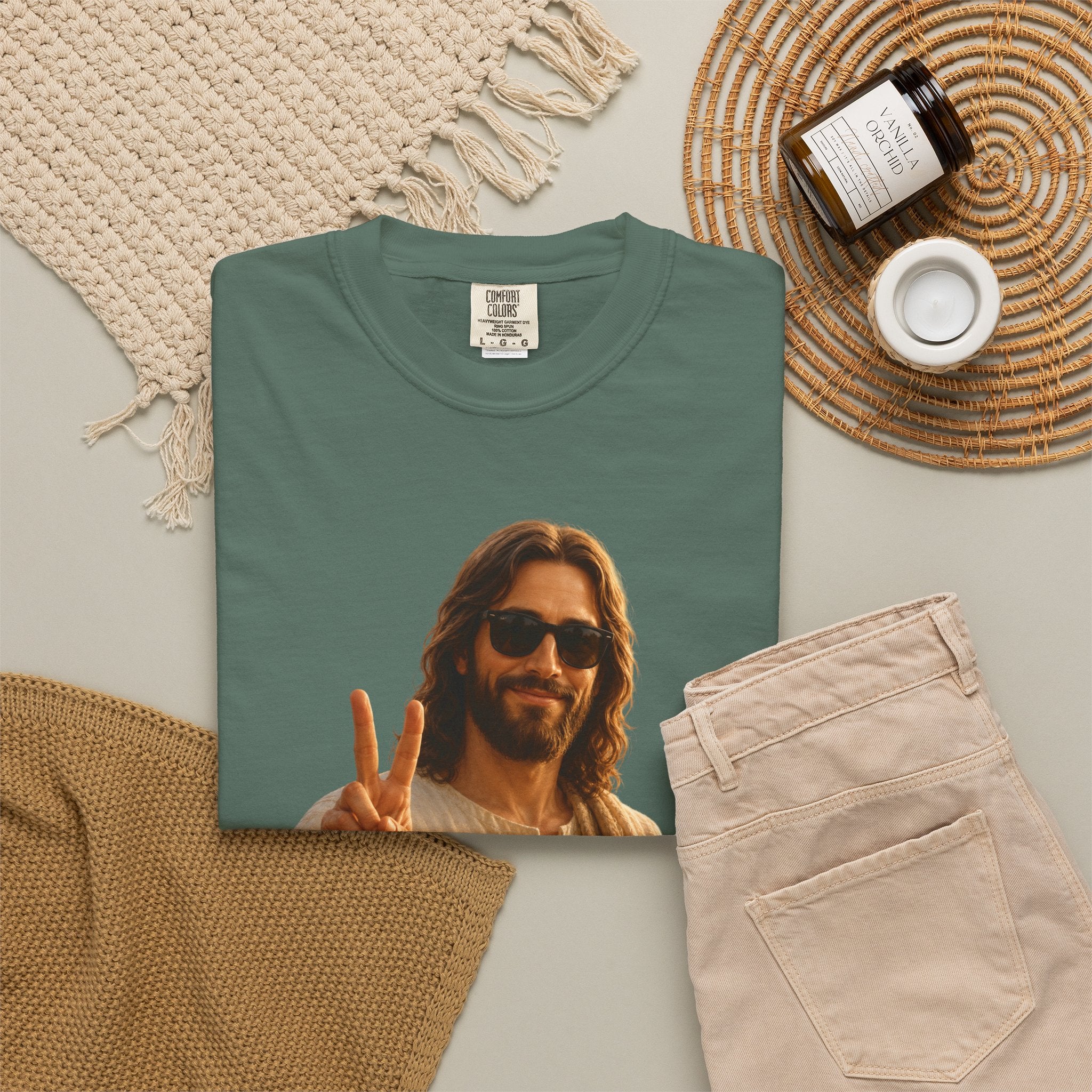 Jesus T-Shirt with Peace Sign - Perfect for Volunteer Events,  Giving Back & Charitable Events