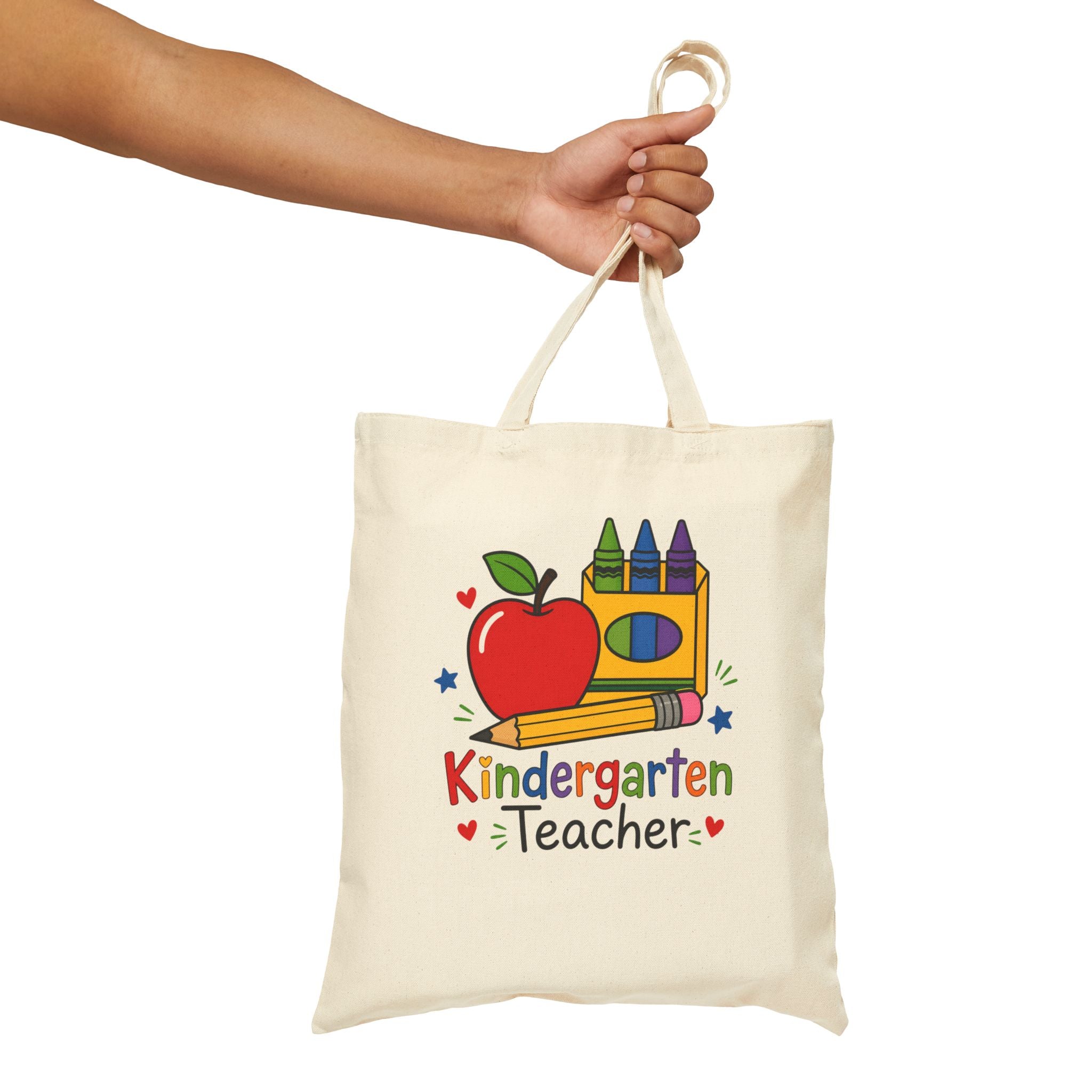 Cotton Tote Bag for Kindergarten | Perfect for Kids & Teachers, Spacious Compartments to Carry Books