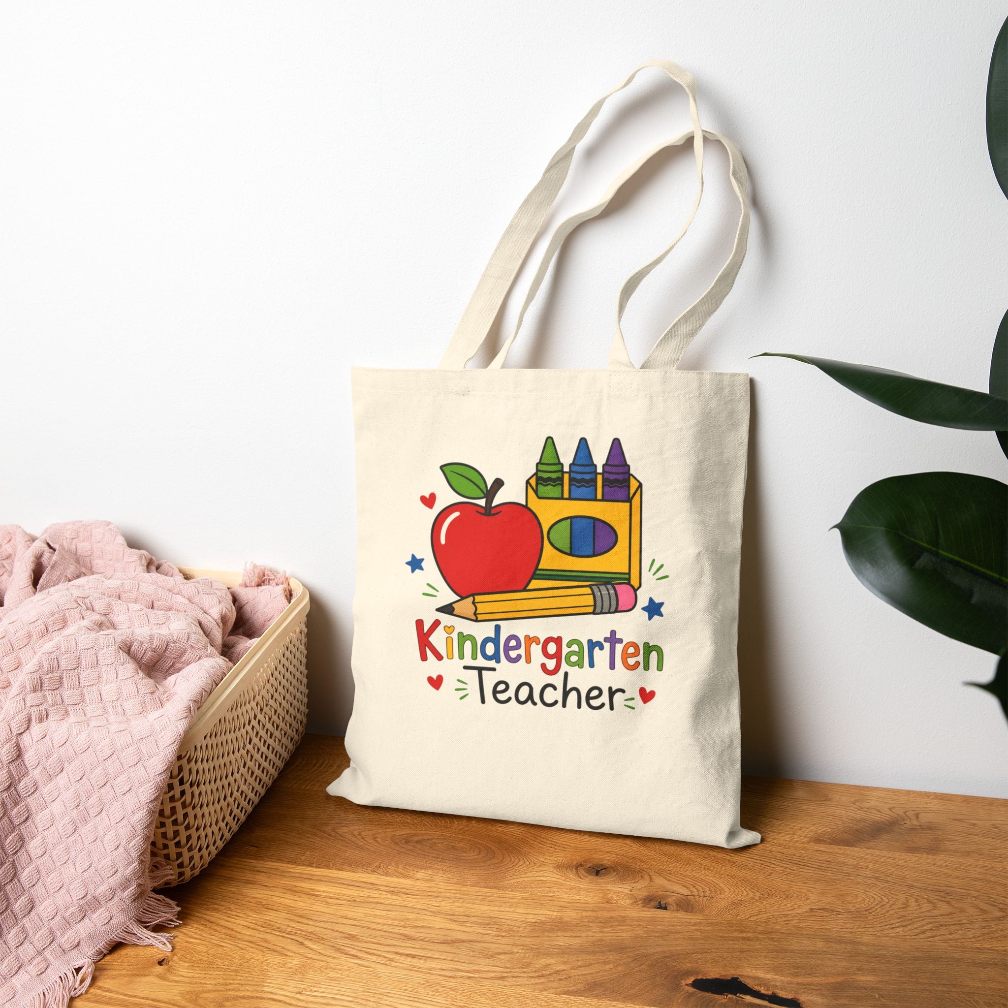 Cotton Tote Bag for Kindergarten | Perfect for Kids & Teachers, Spacious Compartments to Carry Books