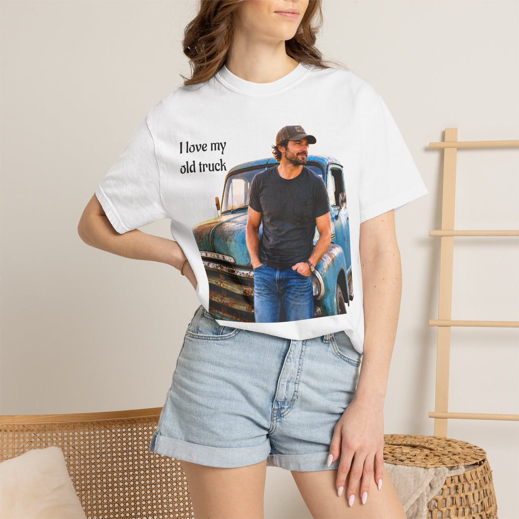 Truck Photo T-Shirt  - I Love My Old Truck, Vintage Style for Everyday Wear