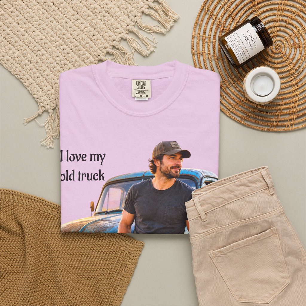 Truck Photo T-Shirt  - I Love My Old Truck, Vintage Style for Everyday Wear
