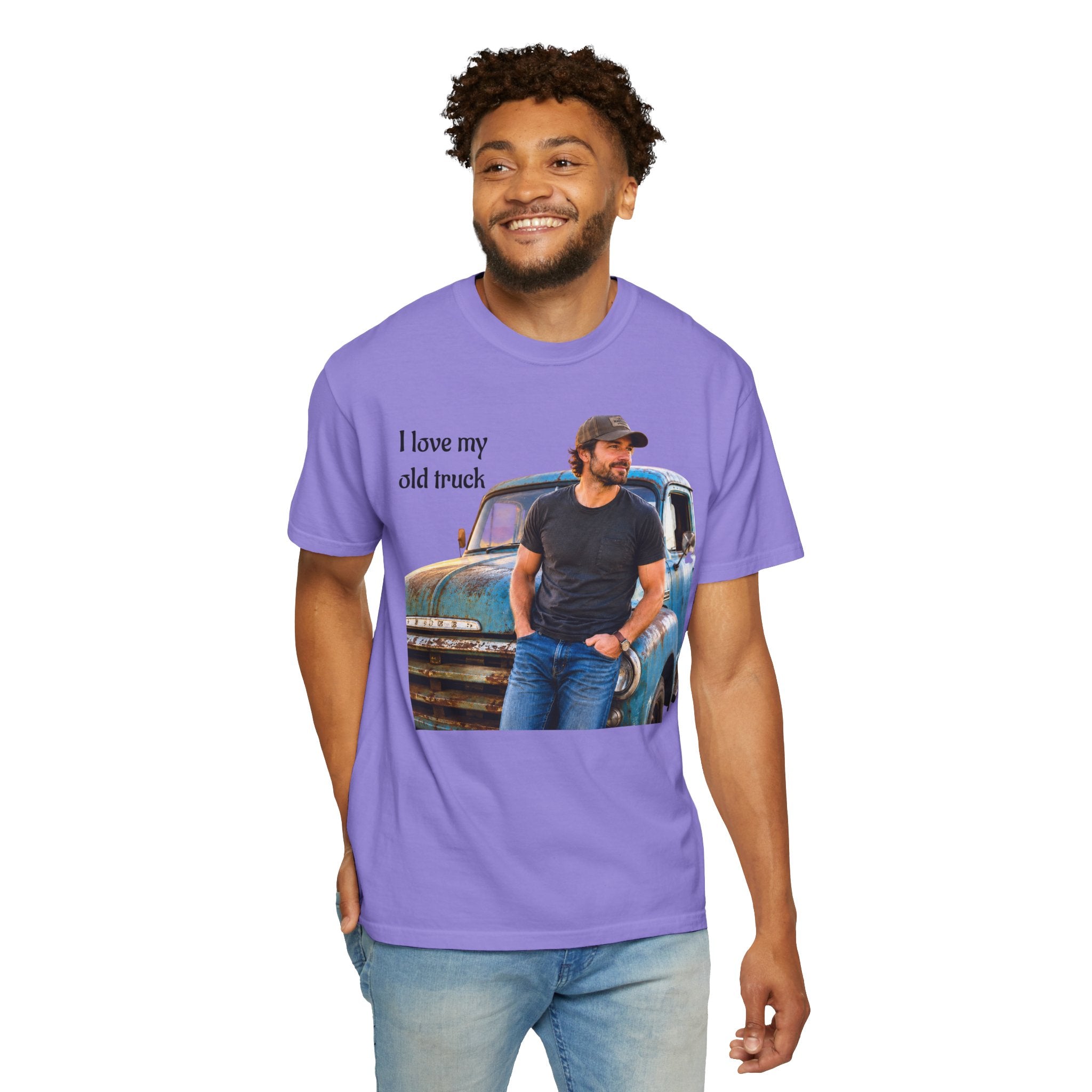 Truck Photo T-Shirt  - I Love My Old Truck, Vintage Style for Everyday Wear