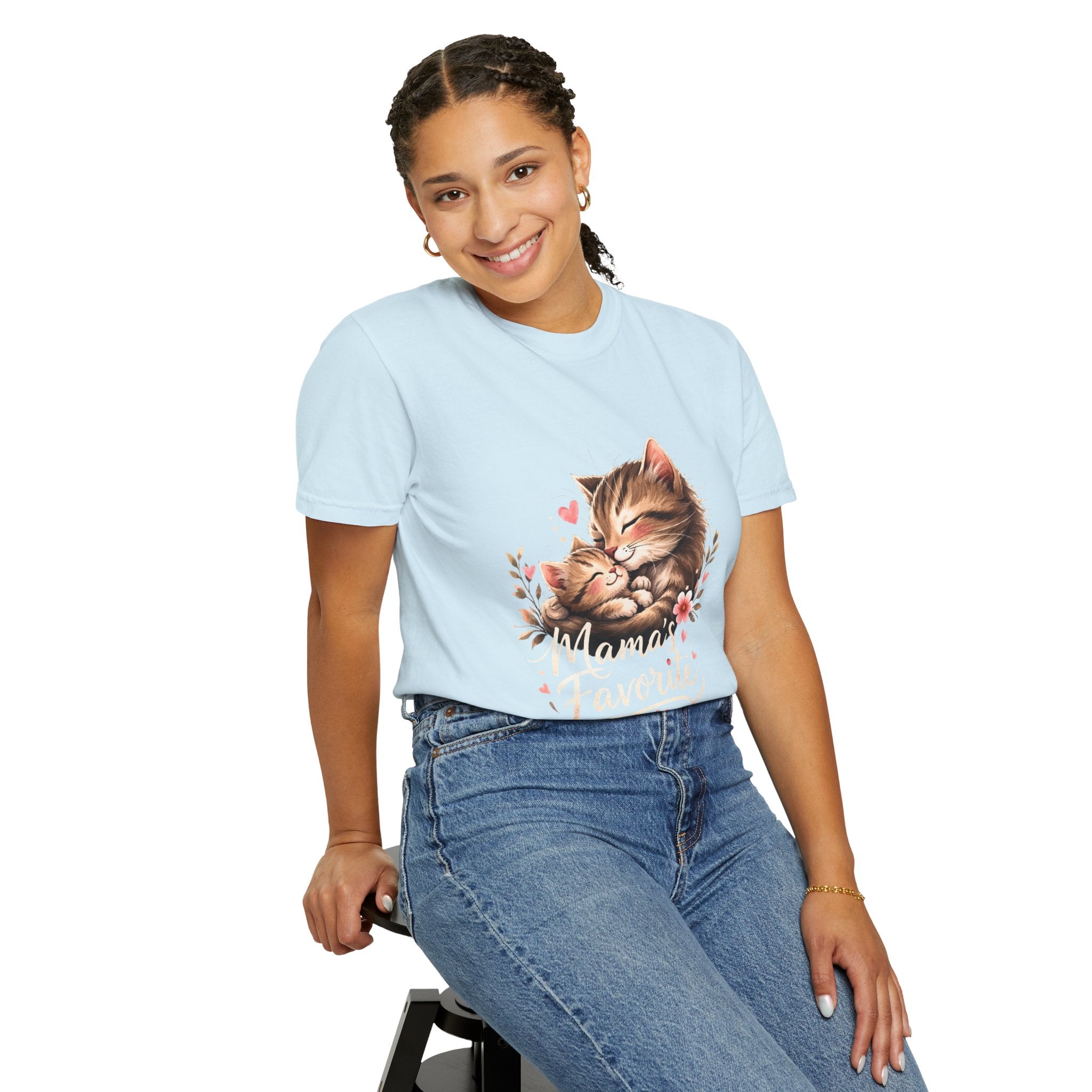 Mama's Favorite Cat T-Shirt — Cute Mom Cat Graphic Tee, Cherish that Special Maternal Connection