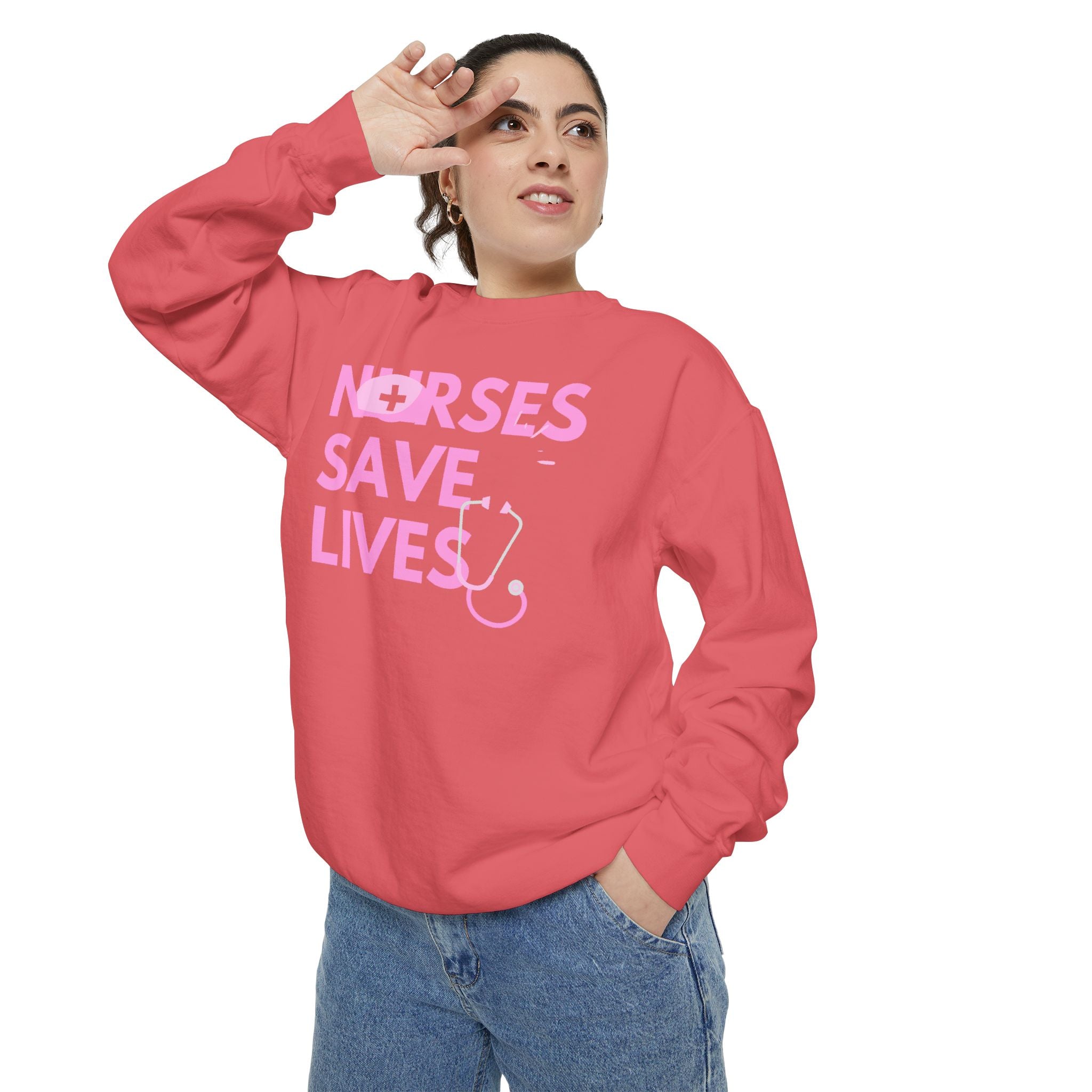 Nurses Save Lives Sweatshirt - Unisex Garment-Great for Everyday Style,  Perfect for Daily Comfort