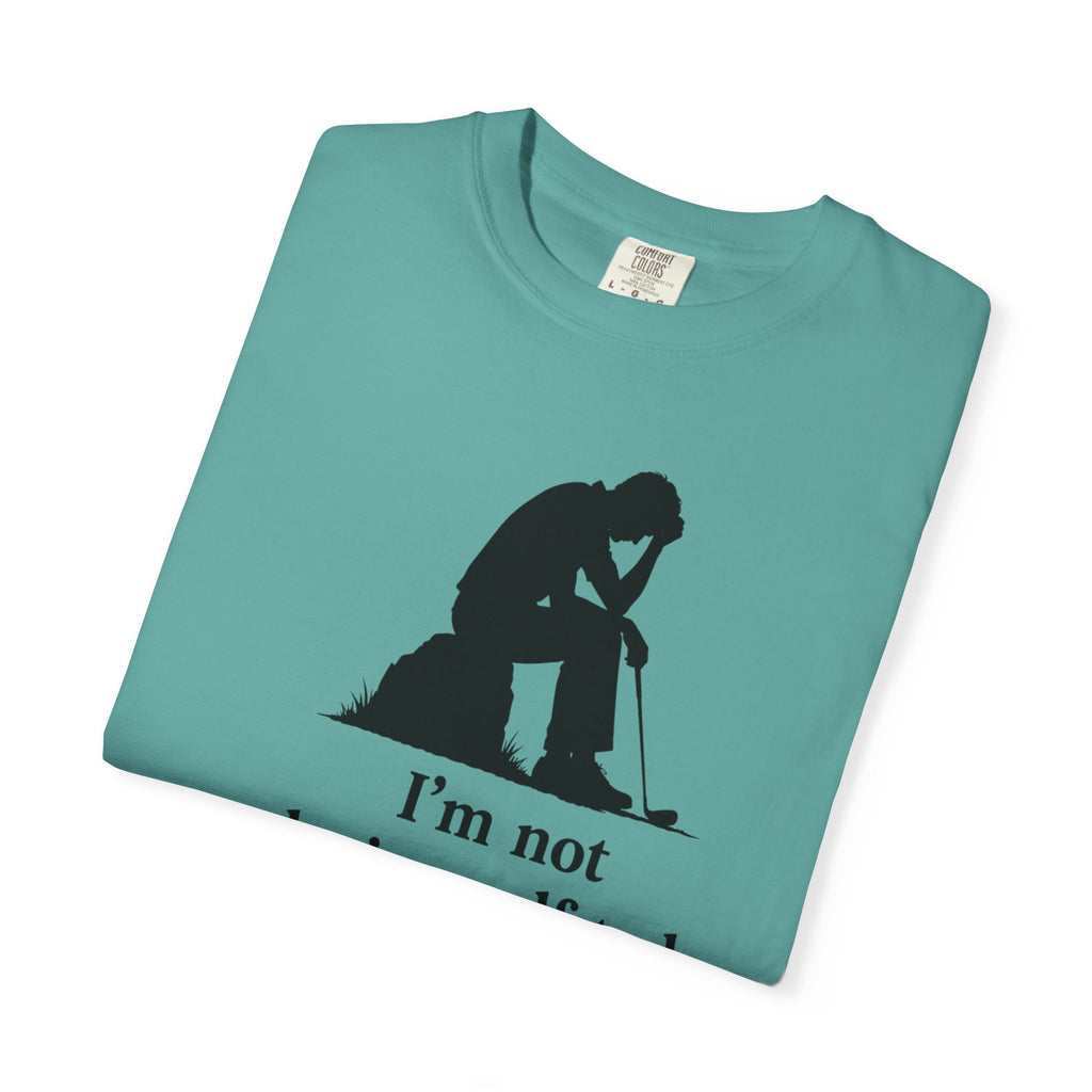 Sad Golf Enthusiast T-Shirt - Golf Lovers Tee -Missing Golf Fun T-Shirt -  the disappointment of skipped golf days.