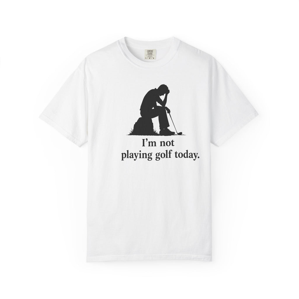 Sad Golf Enthusiast T-Shirt - Golf Lovers Tee -Missing Golf Fun T-Shirt -  the disappointment of skipped golf days.
