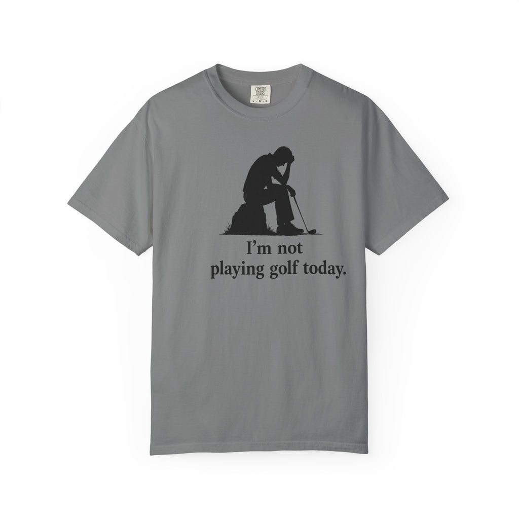 Sad Golf Enthusiast T-Shirt - Golf Lovers Tee -Missing Golf Fun T-Shirt -  the disappointment of skipped golf days.