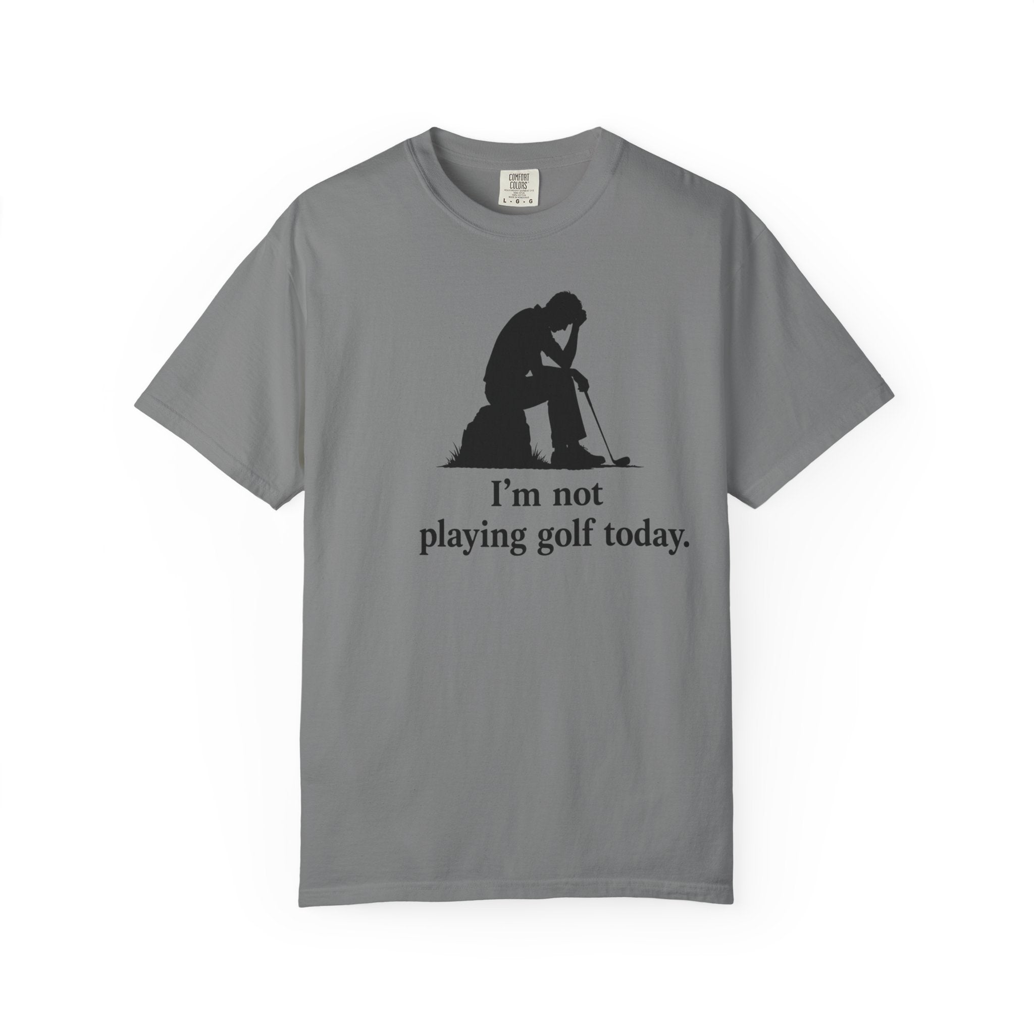 Sad Golf Enthusiast T-Shirt - Golf Lovers Tee -Missing Golf Fun T-Shirt -  the disappointment of skipped golf days.