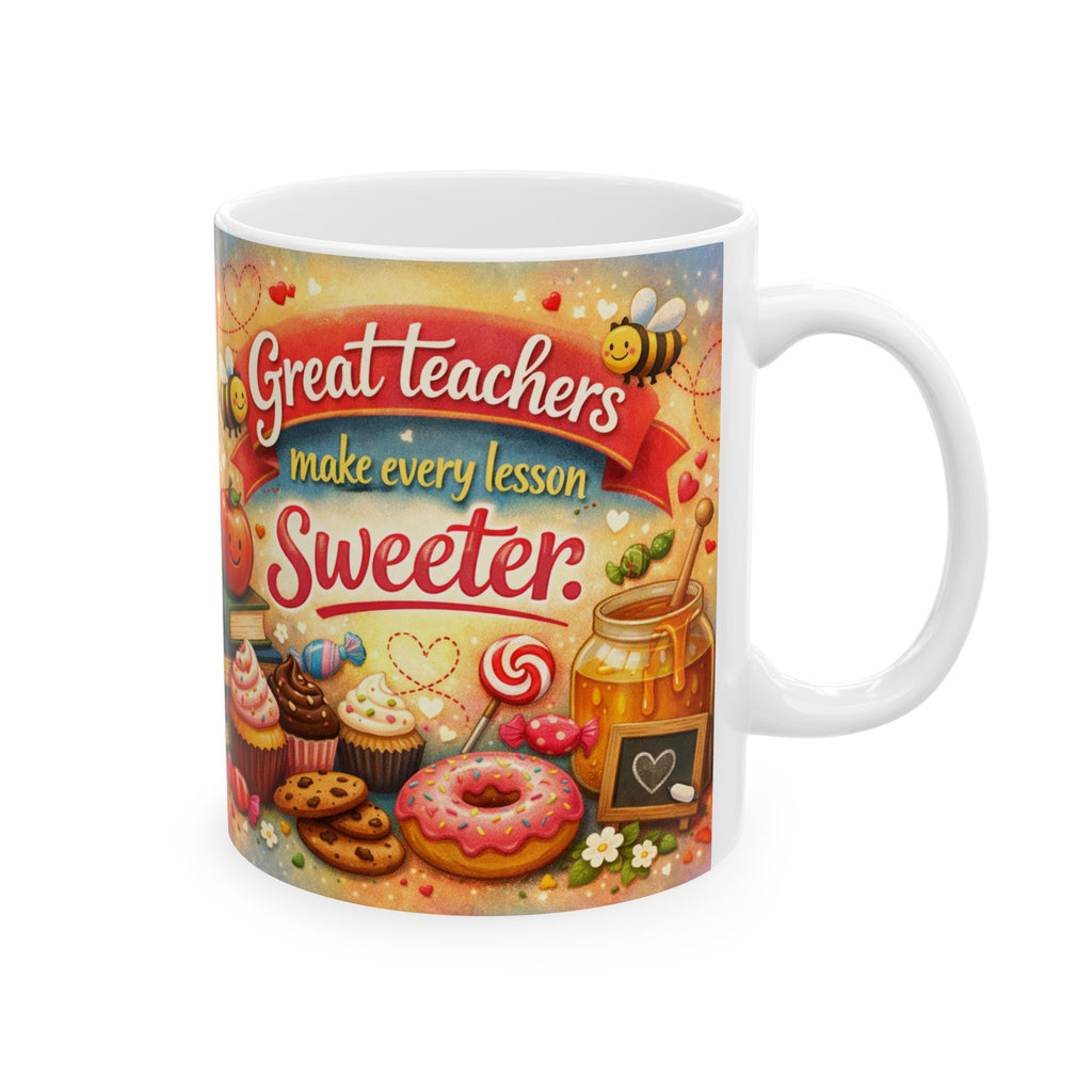 Inspirational Coffee Mug: Great Teachers Make Every Lesson Sweeter - Gratitude Gift, Perfect Gift Idea