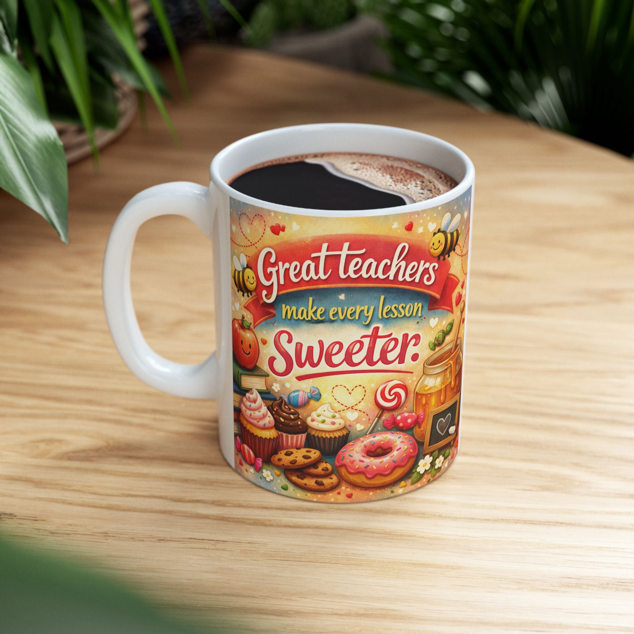 Inspirational Coffee Mug: Great Teachers Make Every Lesson Sweeter - Gratitude Gift, Perfect Gift Idea