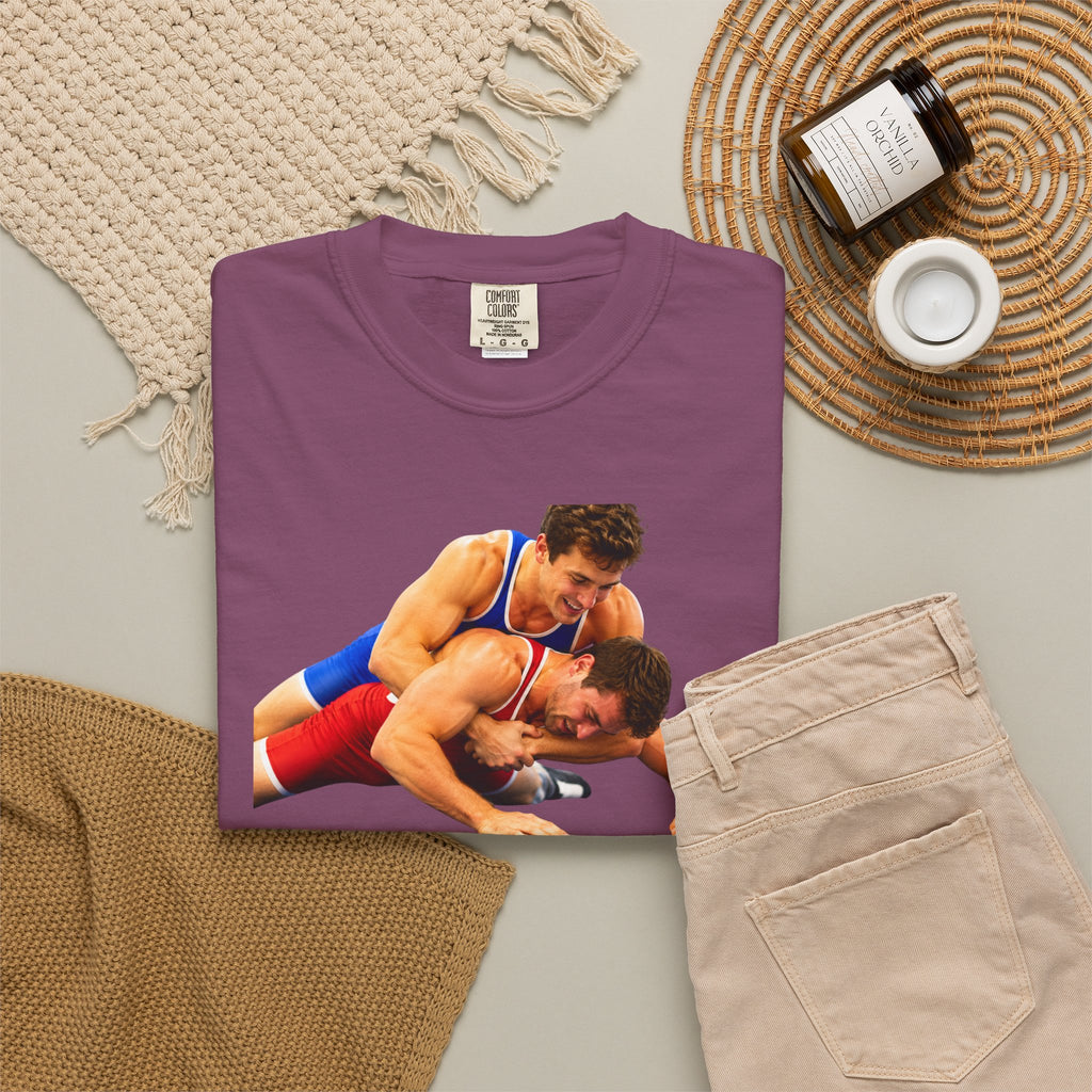 Wrestling Graphic T-Shirt - Sport Tee for Playful Athletes Fans and for Casual Wear at the Gym
