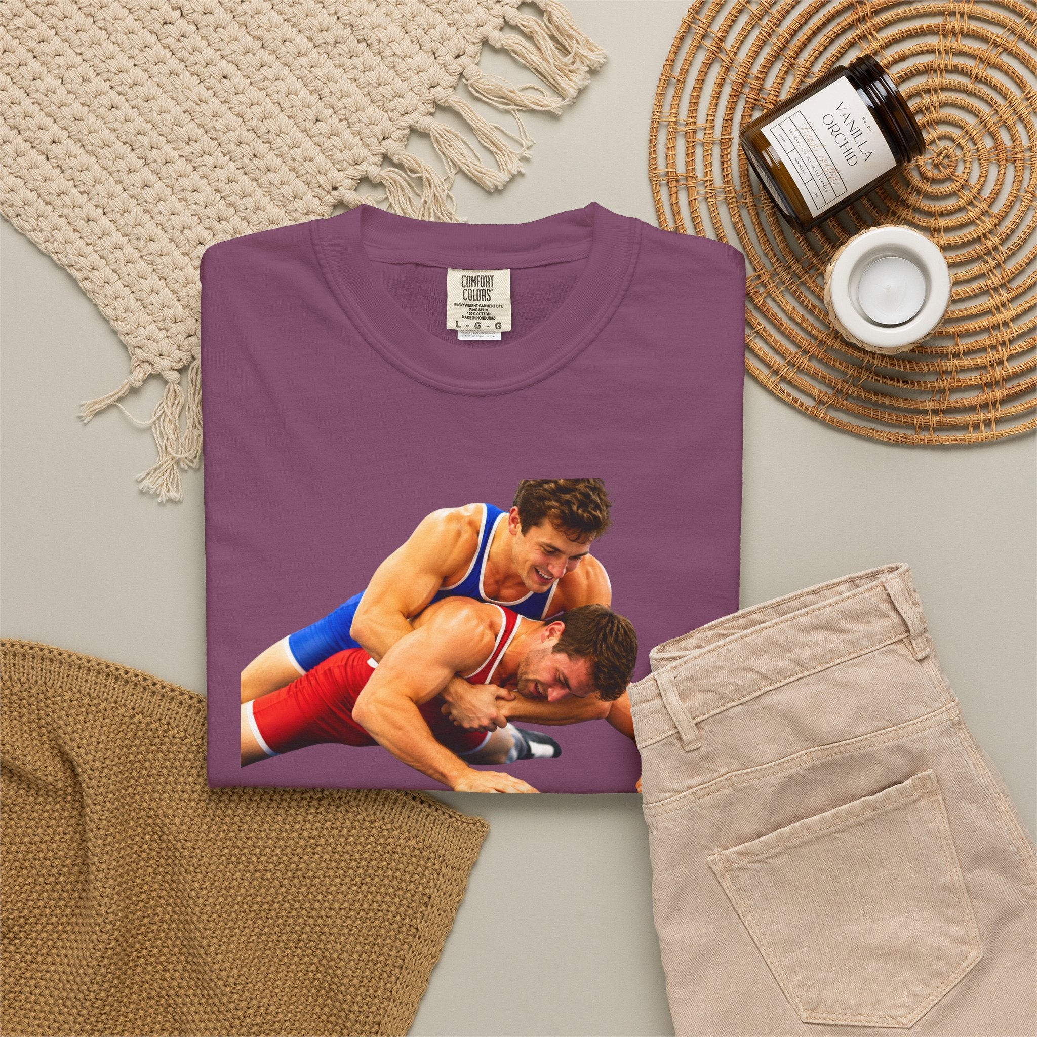 Wrestling Graphic T-Shirt - Sport Tee for Playful Athletes Fans and for Casual Wear at the Gym